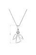 Obrázok pre Strieborný náhrdelník anjel so Swarovski kryštálom biely 32082.1 crystal