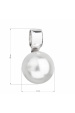 Obrázok pre Strieborný prívesok s bielou Preciosa perlou 34212.1