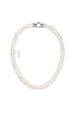 Obrázok pre Perlový náhrdelník dvojradový z pravých riečnych perál biely 22036.1