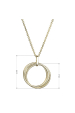 Obrázok pre Pozlátený náhrdelník tri krúžky 62001 Au plating
