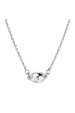 Obrázok pre Strieborný náhrdelník s kryštálom Preciosa biely ovál 72084.1 crystal