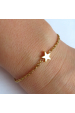 Obrázok pre Náramok retiazkový z chirurgickej ocele Hviezdička - zlatý