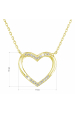 Obrázok pre Pozlátený náhrdelník srdca s bielymi zirkónmi 12010.1 Au plating