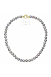 Obrázok pre Perlový náhrdelník z pravých riečnych perál šedý 22028.3 grey Au plating