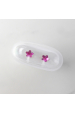 Obrázok pre Nealergénne náušnice z lekárskeho plastu Kvety 6 mm fuchsia
