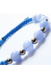 Obrázok pre Náramok pletený modrý Angelit s oceľovými korálikmi