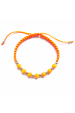 Obrázok pre Náramok pletený oranžový Perleť s oceľovými korálikmi