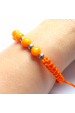 Obrázok pre Náramok pletený oranžový Perleť s oceľovými korálikmi