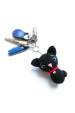 Obrázok pre Mačka čierna - originálny ručne háčkovaný prívesok na kľúče
