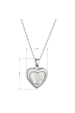 Obrázok pre Strieborný náhrdelník perleťové srdce 12075.1