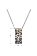 Obrázok pre Strieborný náhrdelník so Swarovski kryštálmi mix farieb mesačný obdĺžnik 32074.3 moonlight