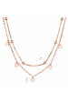 Obrázok pre Pozlátený ROSE náhrdelník dvojradový malé placky a guličky 62007