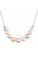 Obrázok pre Strieborný náhrdelník s farebnými riečnymi perlami 22046.3 multi
