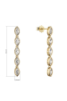 Obrázok pre Dlhé pozlátené náušnice so zirkónmi 11789.1