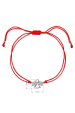 Obrázok pre Kabbalah červený náramok strieborný anjel so zirkónmi 13020.3